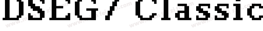 DSEG7 Classic字体转换